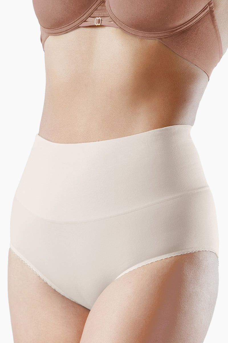 Seamless Control Panty with Double-Layer Waist
