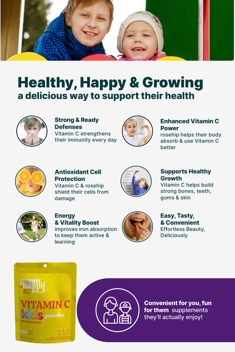 Kids Immune Support: Vitamin C & Zinc Gummies