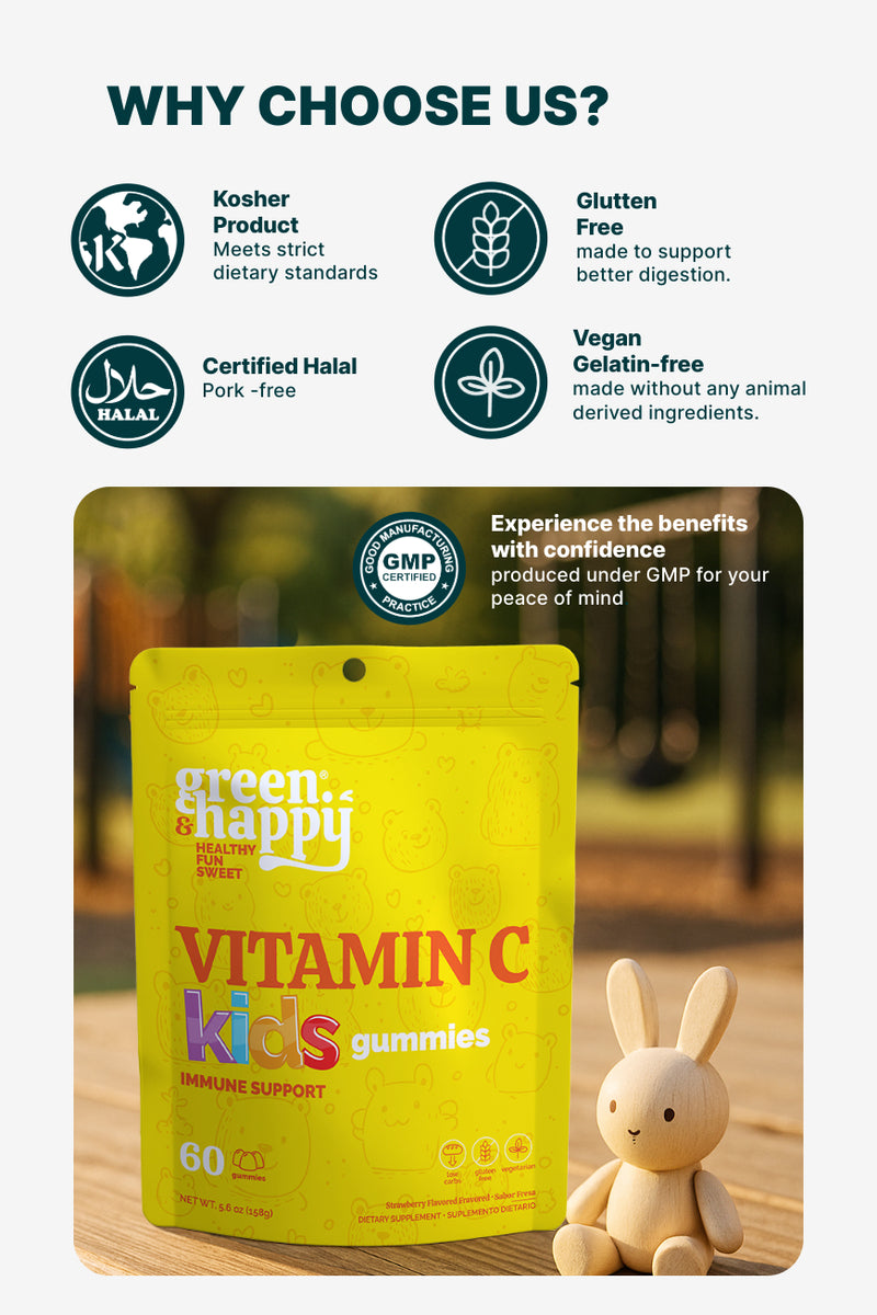 Kids Immune Support: Vitamin C & Zinc Gummies