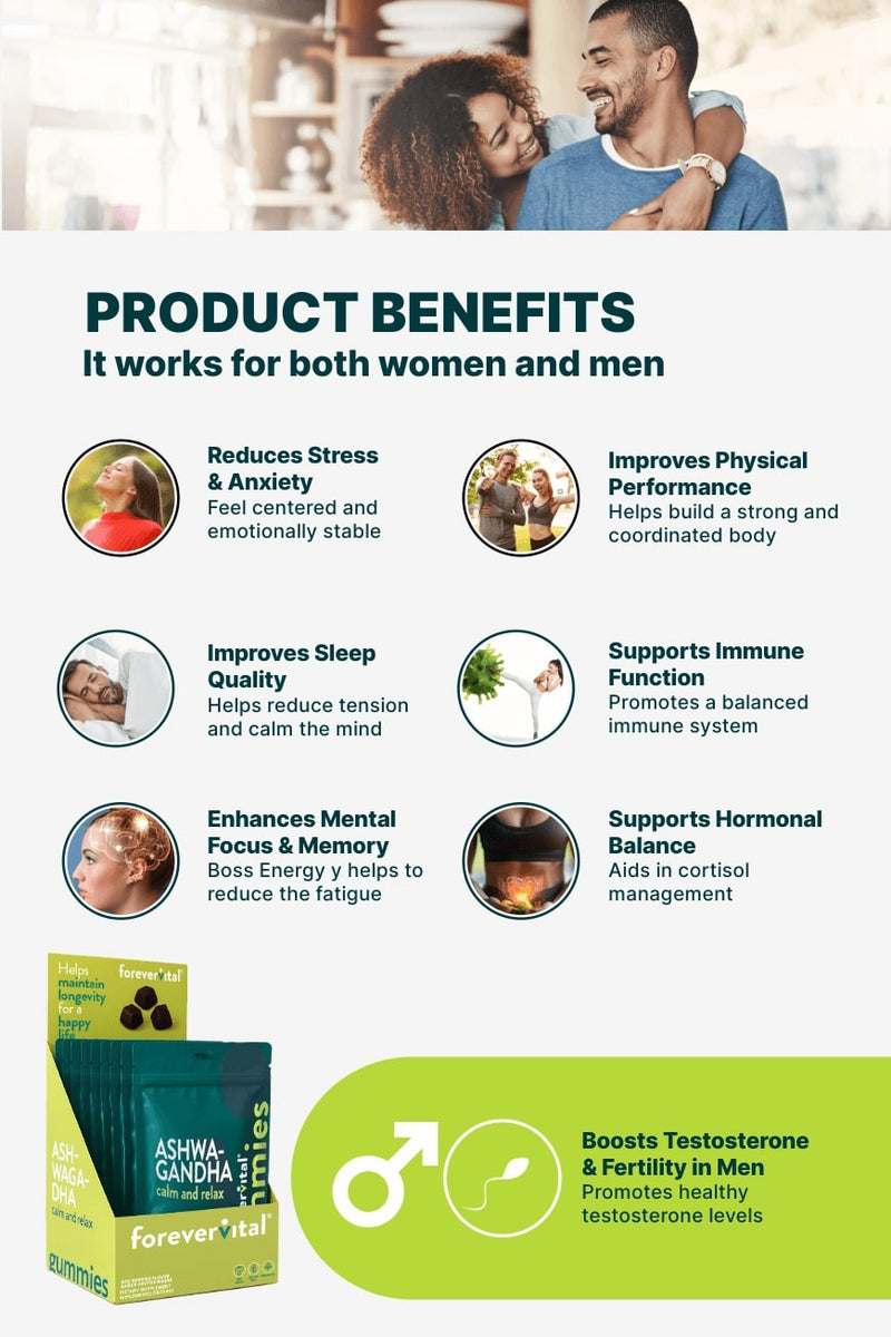 Forevervital Ashwagandha Gummies Dispenser x10