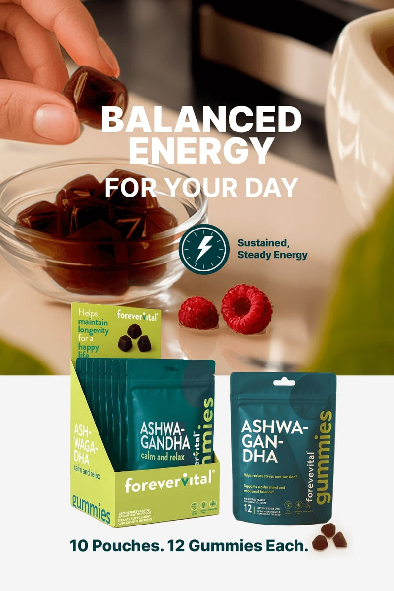 Forevervital Ashwagandha Gummies Dispenser x10