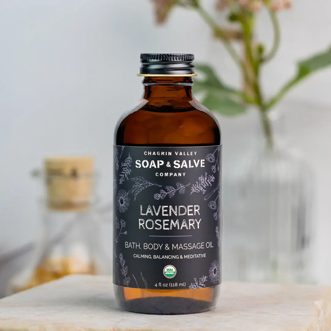 Bath & Body Oil: Lavender Rosemary Chagrin Valley Soap & Salve