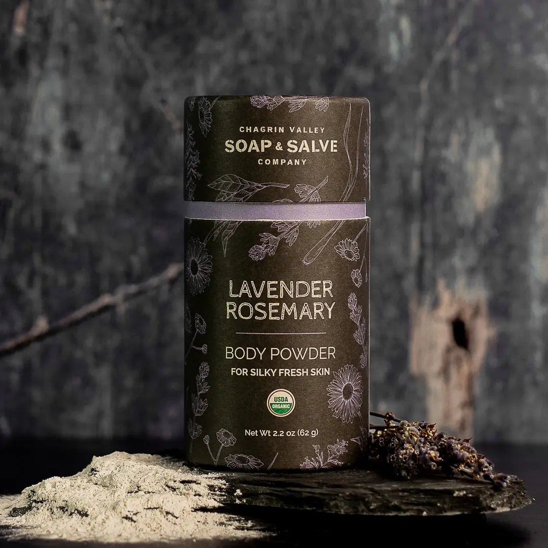 Body Powder: Lavender Rosemary Chagrin Valley Soap & Salve