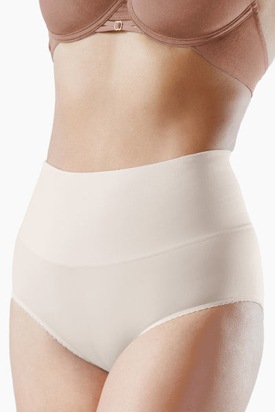 Seamless Control Panty with Double-Layer Waist