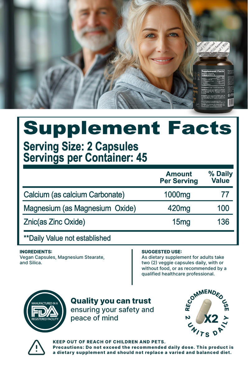 Forevervital Calcium Magnesium Zinc 600mg