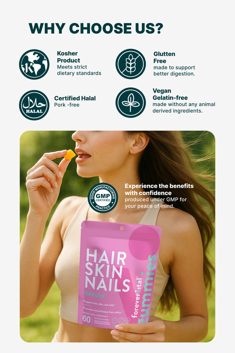 Forevervital Hair, Skin & Nails Gummies