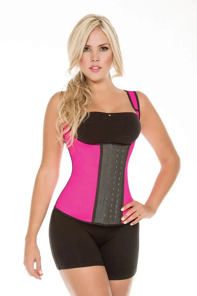 Sculpting Latex Vest Pink Neon Curveez