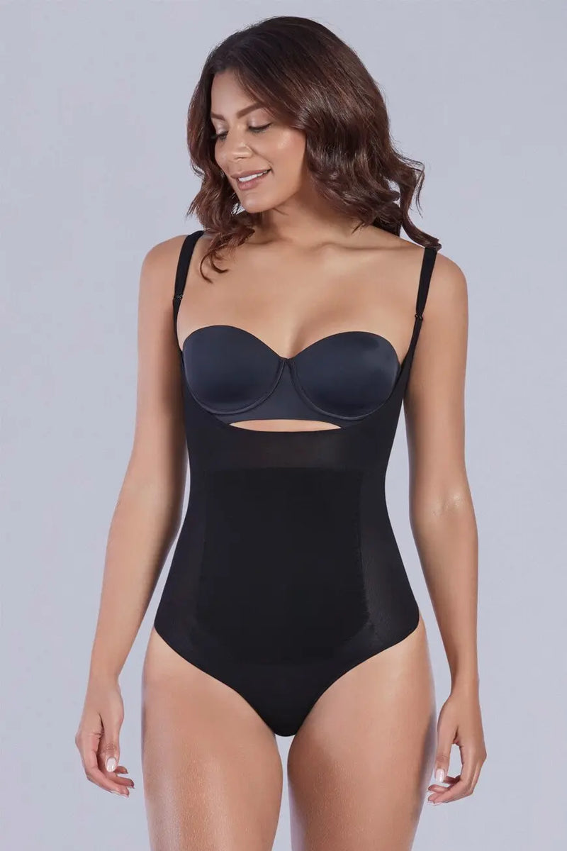 Open Bust Thermal Bodysuit Shaperlove